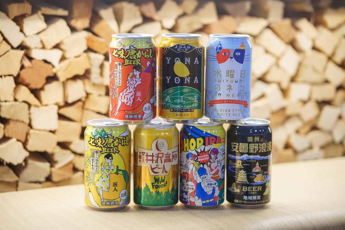 長野県産クラフトビールが20種類以上、上高地で贅沢なビールタイムを是非お楽しみください。
