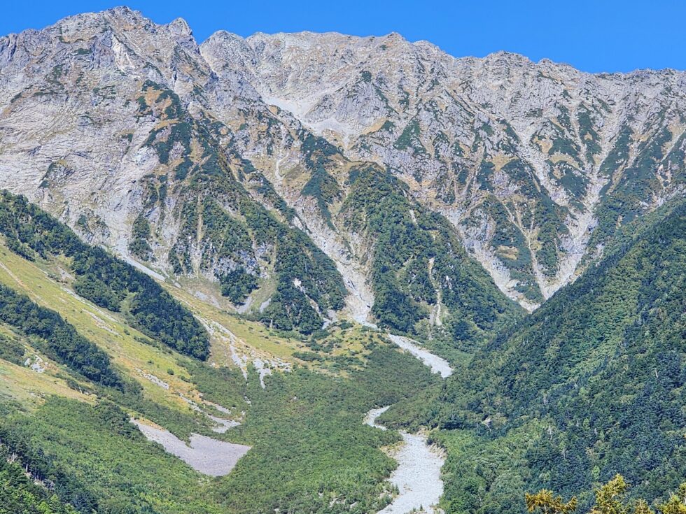 河童橋から見る初秋の穂高連峰