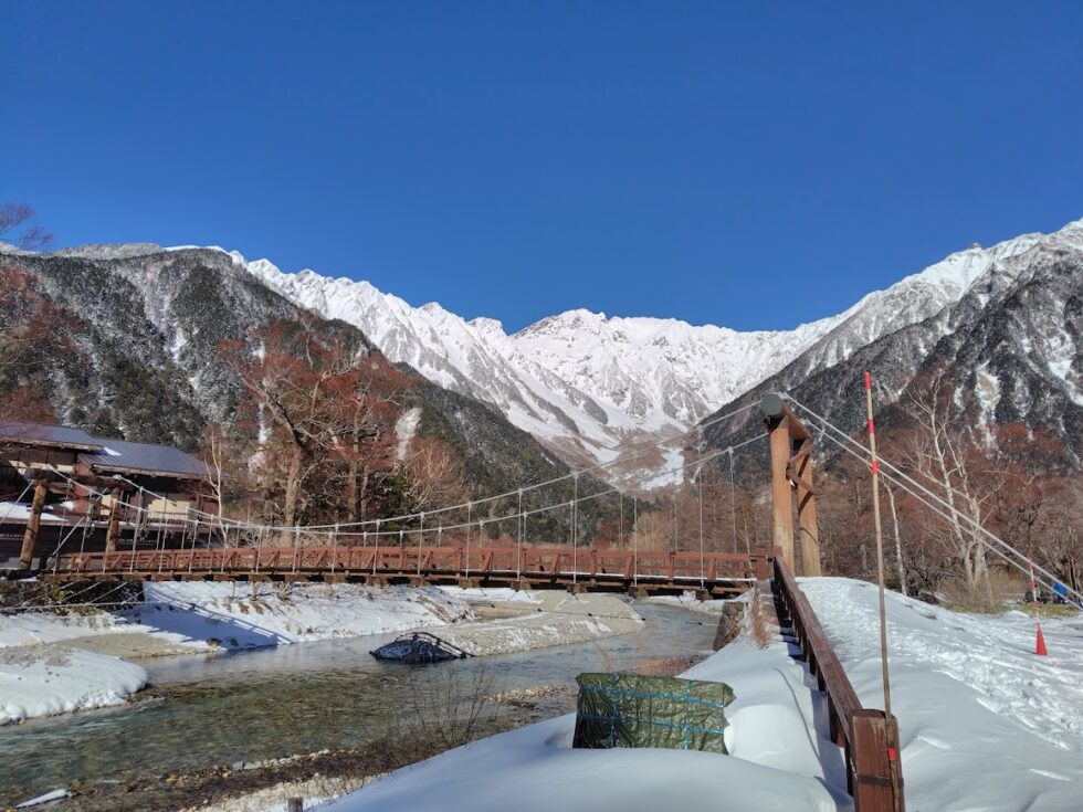 冬の穂高連峰